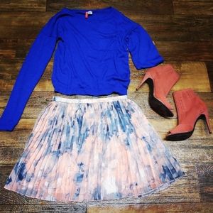 BCBG Flowy Pleated Micro Mini